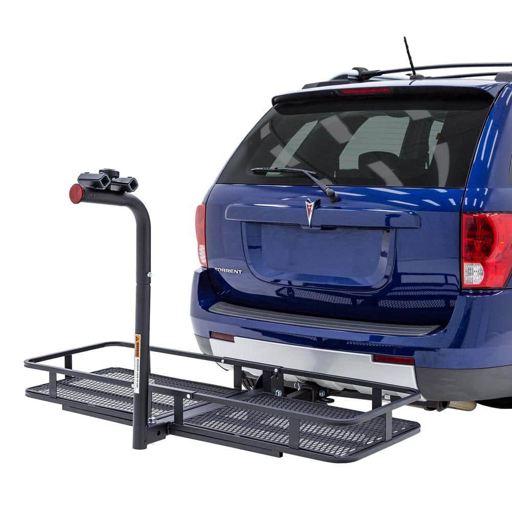 Elevate Outdoor BCCB-1169-2 Steel Basket Cargo Carrier with Bike Rack, Fits 2 Bikes