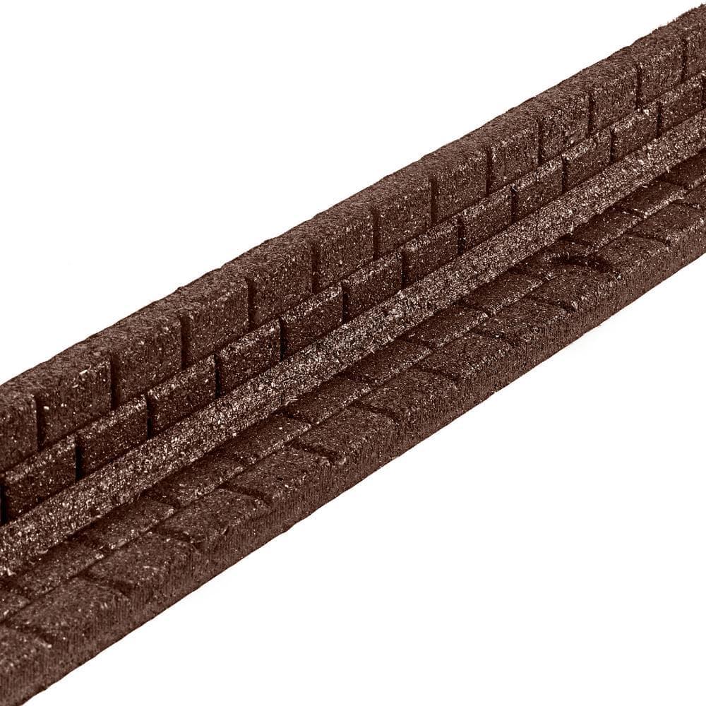 Rubberific 4 ft. Brickface Rubber Landscape Lawn Edging (Set of 6)