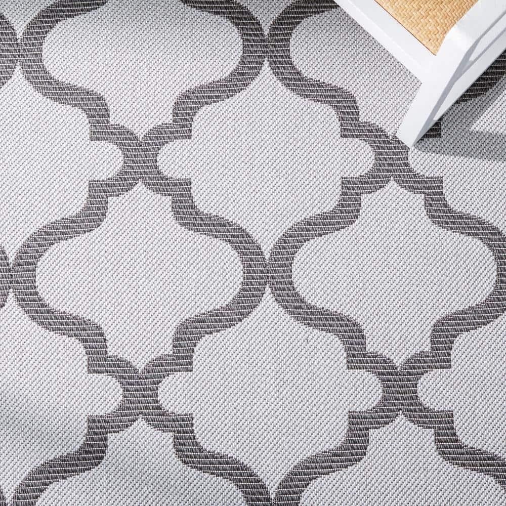 Bermuda BMU810 Power Loomed Indoor/Outdoor Machine Washable Runner Rug - Grey/Brown - 2'x8' - Safavieh