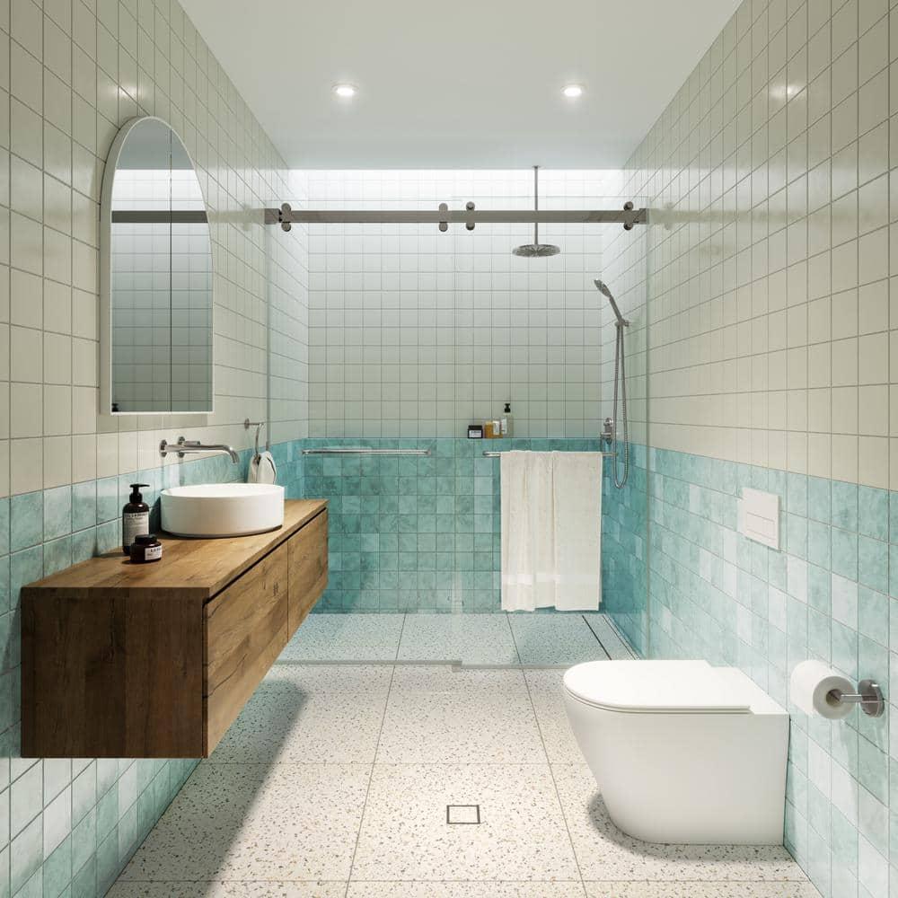 Polaris 60 in. x 78 in. Fully Frameless Sliding Bypass Shower Door