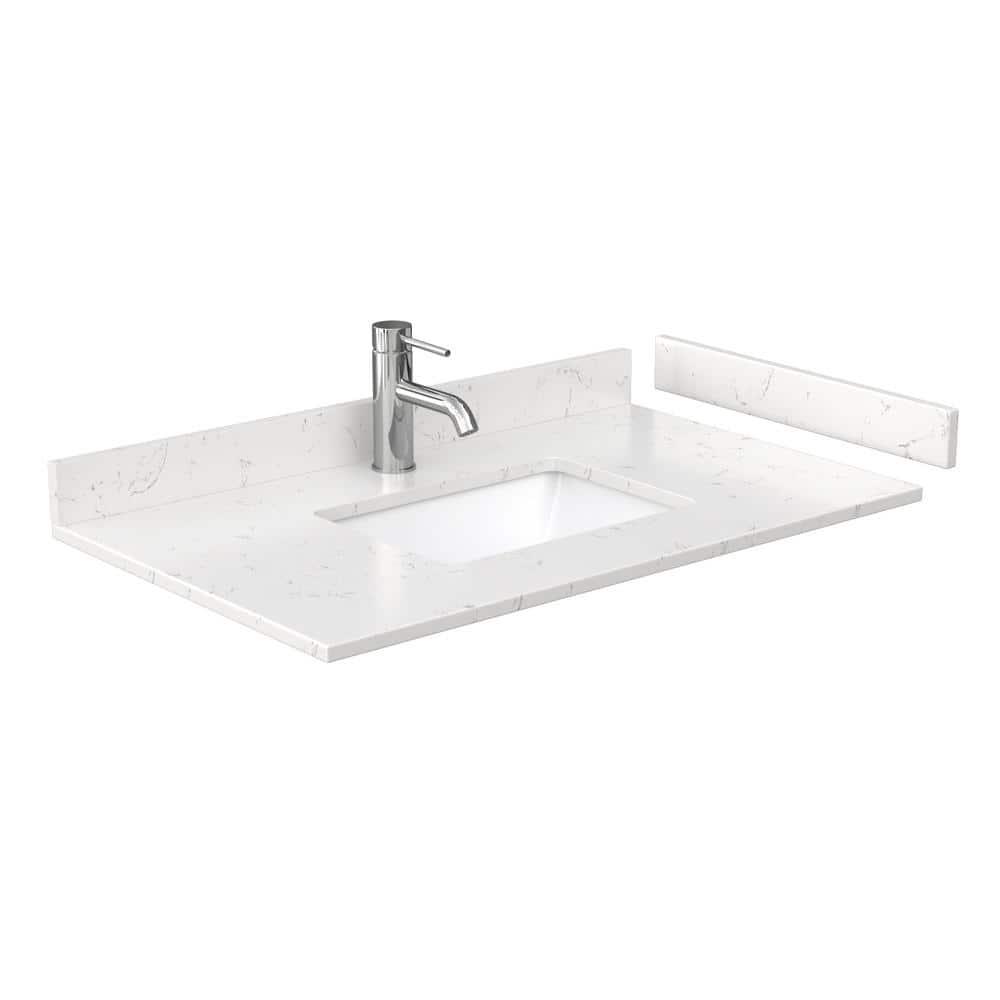 Wyndham Collection Maroni 36'' Single Bathroom Vanity with Marble Top