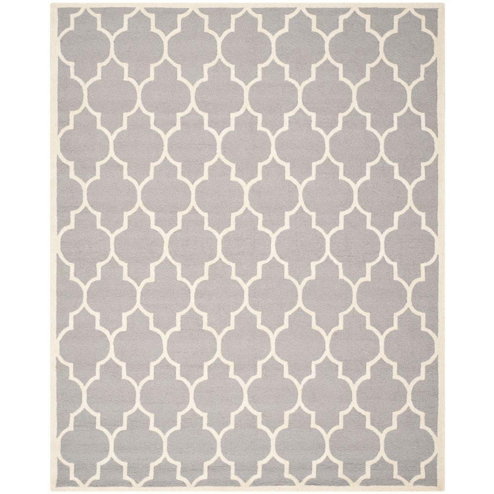 Cambridge CAM134 Tufted Indoor Area Rug - Silver/Ivory - 8'x10' - Safavieh