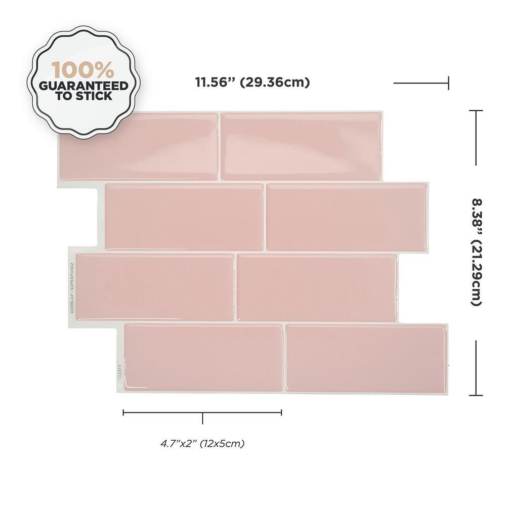Metro 8'' W x 11'' L Gel Peel and Stick Mosaic Tile