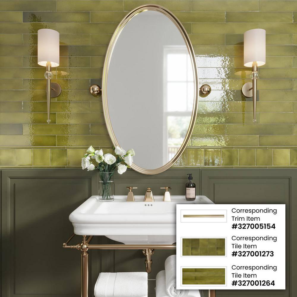 Apollo Tile Silken 7.9'' L x 0.5'' W Ceramic Round Tile Trim (Set of 10)