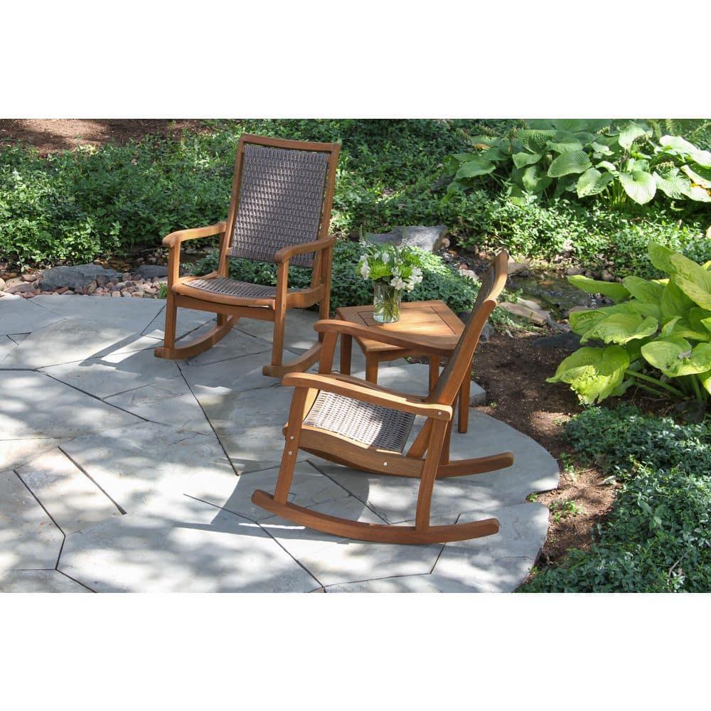 Vineyard Classic Brown Eucalyptus Square Outdoor End Table