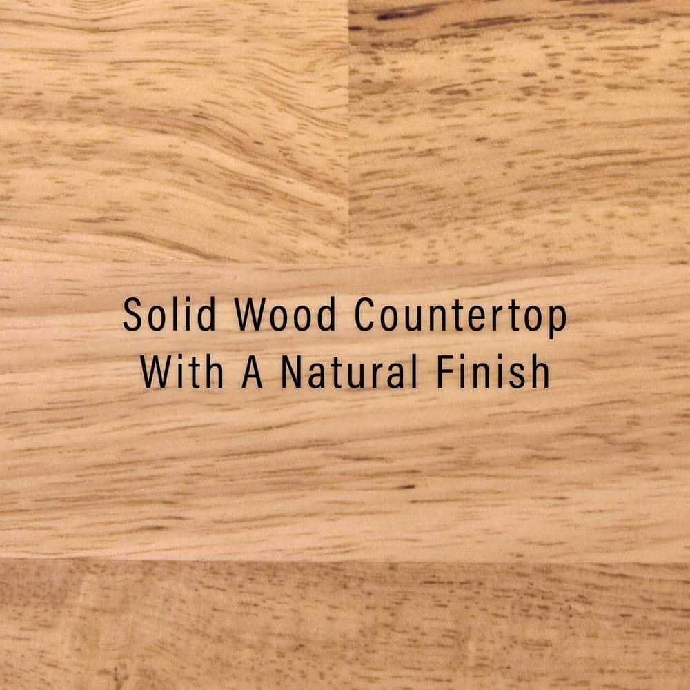 Alexandria Wood Top Full Size Kitchen Island/Cart White/Natural - Crosley: Adjustable Shelves, Towel Bar, Traditional Style