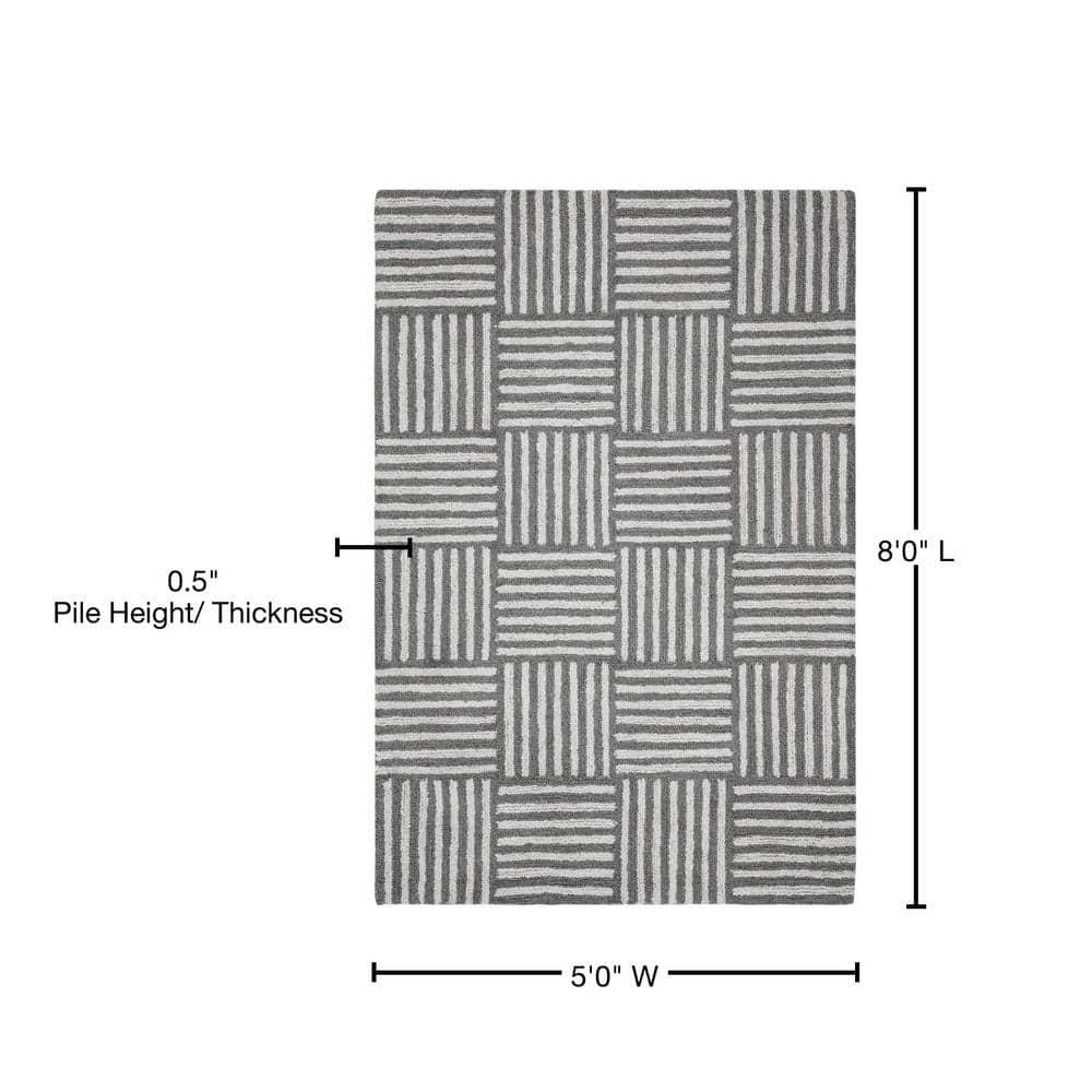 Stockton Hand Tufted Performance Striped Rug