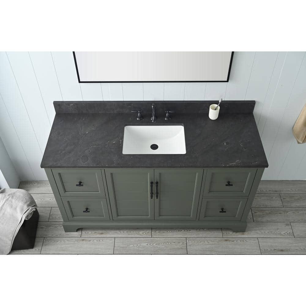 Vanity Art 60 Inch Single Sink Bathroom Vanity with Sink & Top