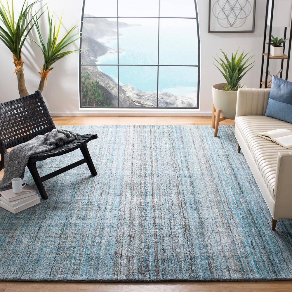 Abstract ABT141 Handmade Indoor Accent Rug - Blue/Multi - 3'x5' - Safavieh