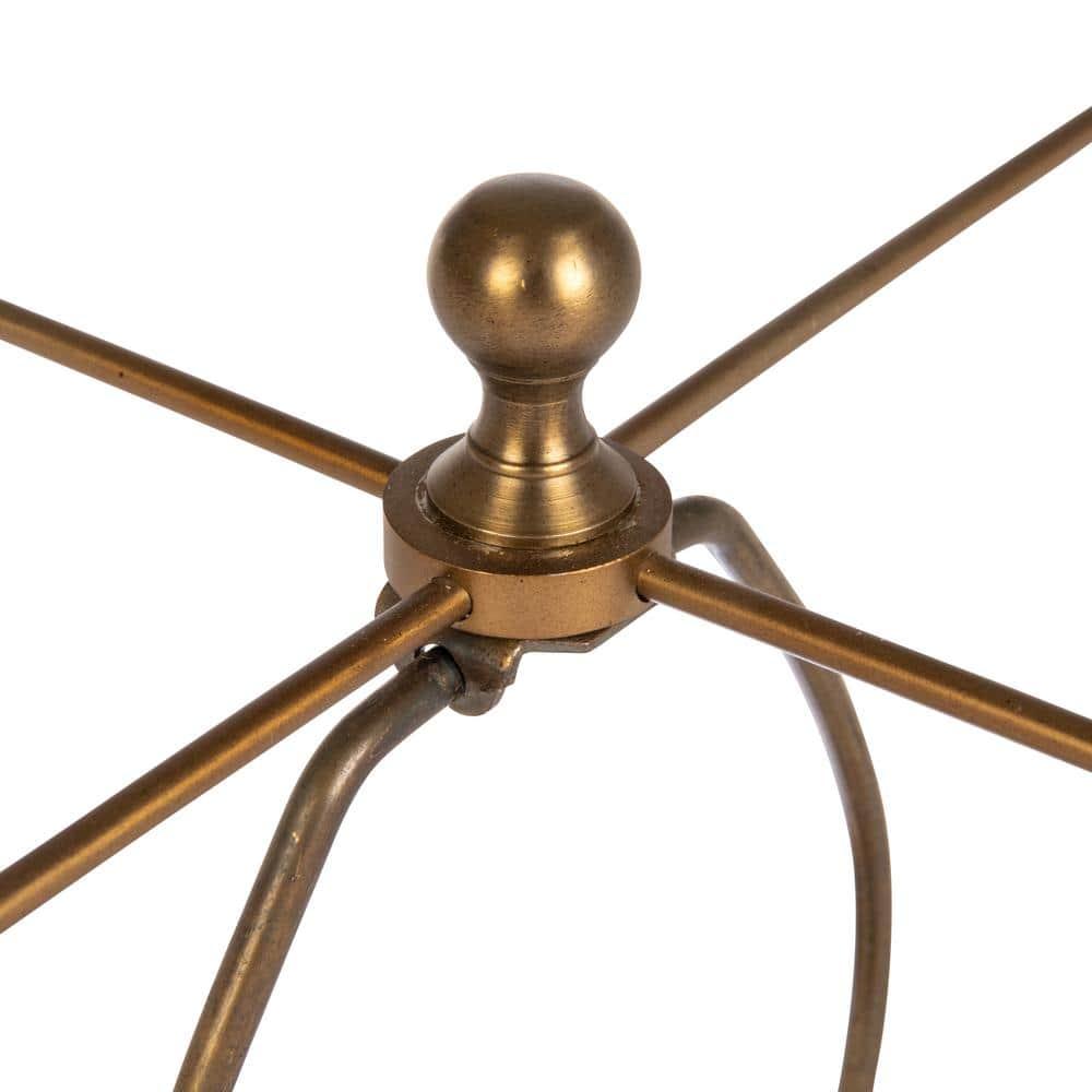 Storied Home Textured Glass Base Table Lamp: Antique Bronze, UL Listed, 26" Height