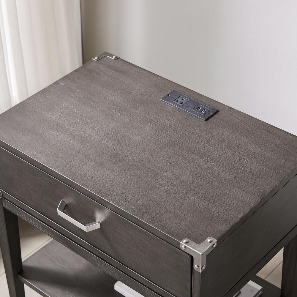 Red Barrel Studio® Beckett Solid + Manufactured Wood Side Table in Anthracite & Reviews | Wayfair