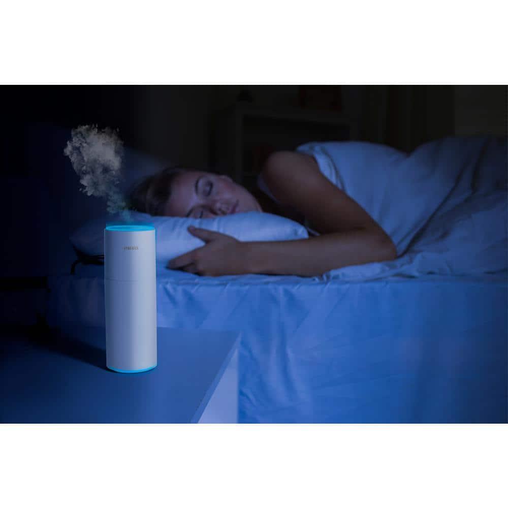 Homedics Portable Ultrasonic Humidifier, Cordless, Desktop, Travel, up to 10-Hour Runtime, Visible Quiet Cool Mist, White