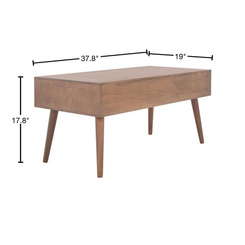 Mozart Mid-Century Coffee Table - Brown - Safavieh