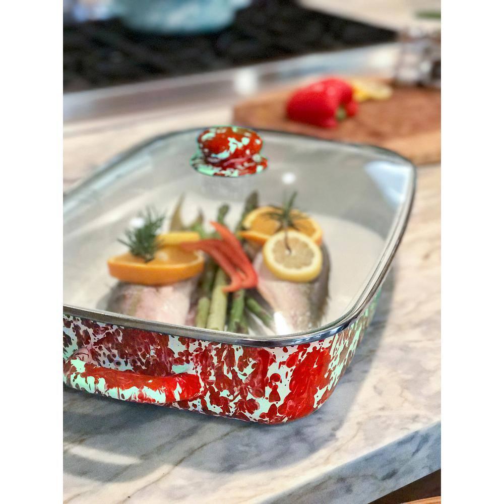 Golden Rabbit Grey Swirl Roasting Pan