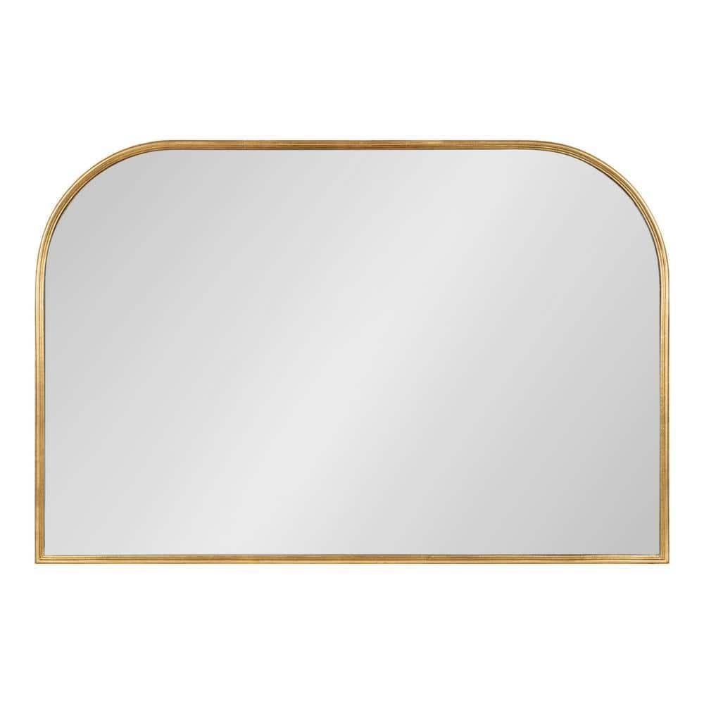 36" x 24" Caskill Framed Arch Wall Mirror Gold - Kate & Laurel All Things Decor