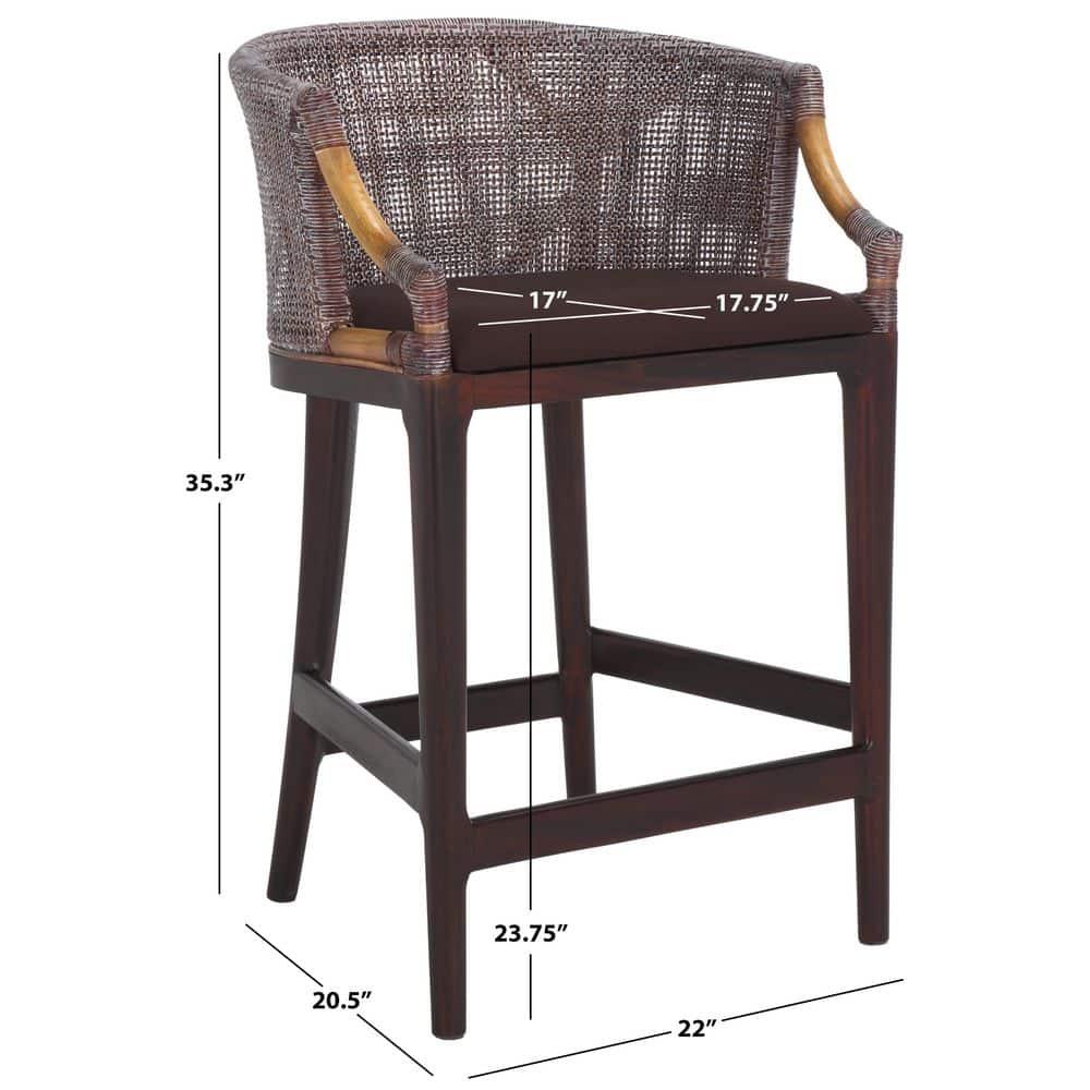 Brando Counter Stool - BST4000 - Brown/Brown - Safavieh