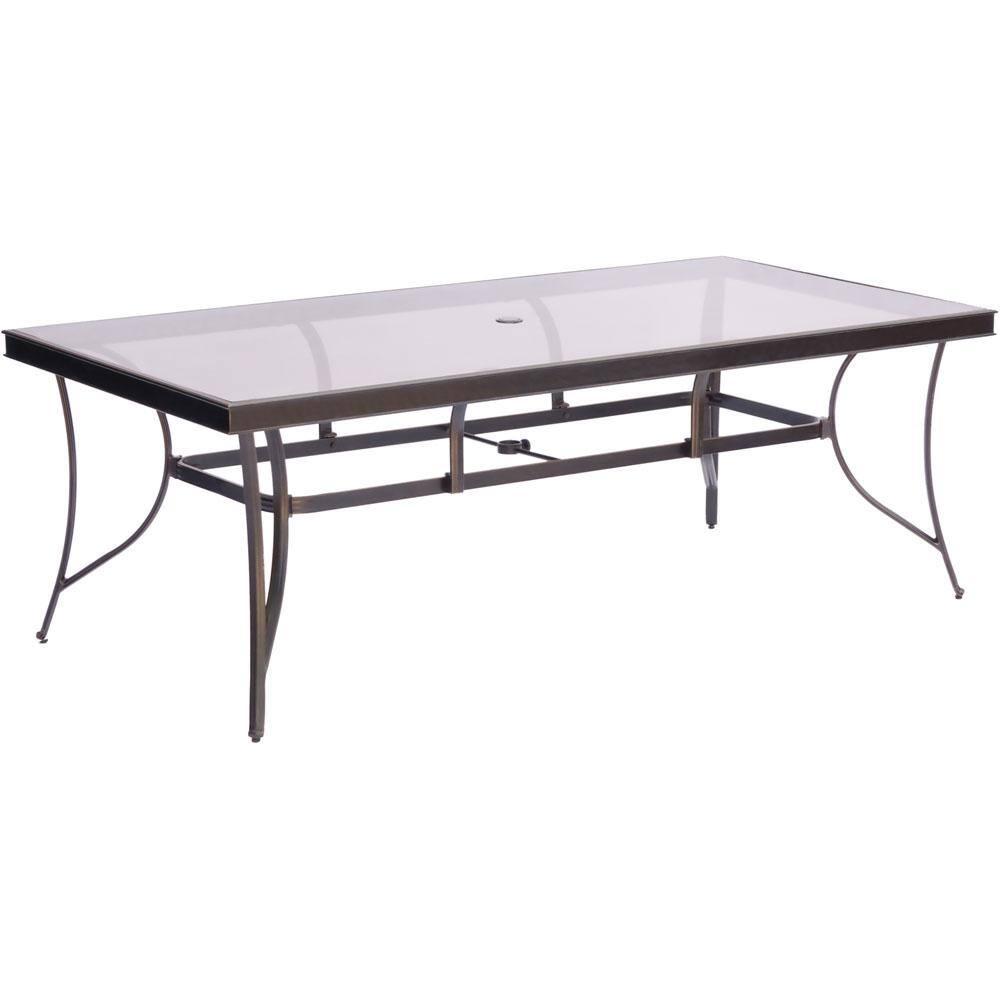 Elegant 8-Person Tempered Glass-Top Outdoor Dining Set with Red Cushions