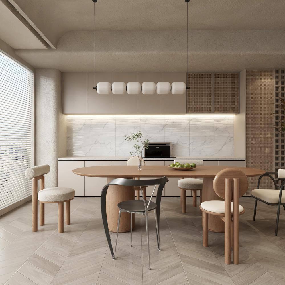 10" x 23.5" Ceramic Marble Look Subway Wall & Floor Tile