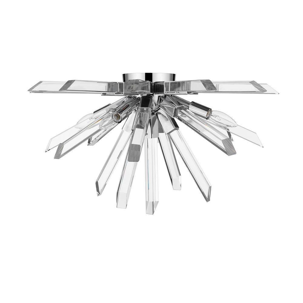 Modern Crystal Chrome LED Globe Ceiling Light