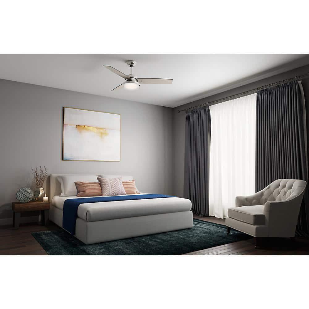 52" Sentinel Ceiling Fan with Remote Nickel: WhisperWind Motor, Reversible - Hunter Fan