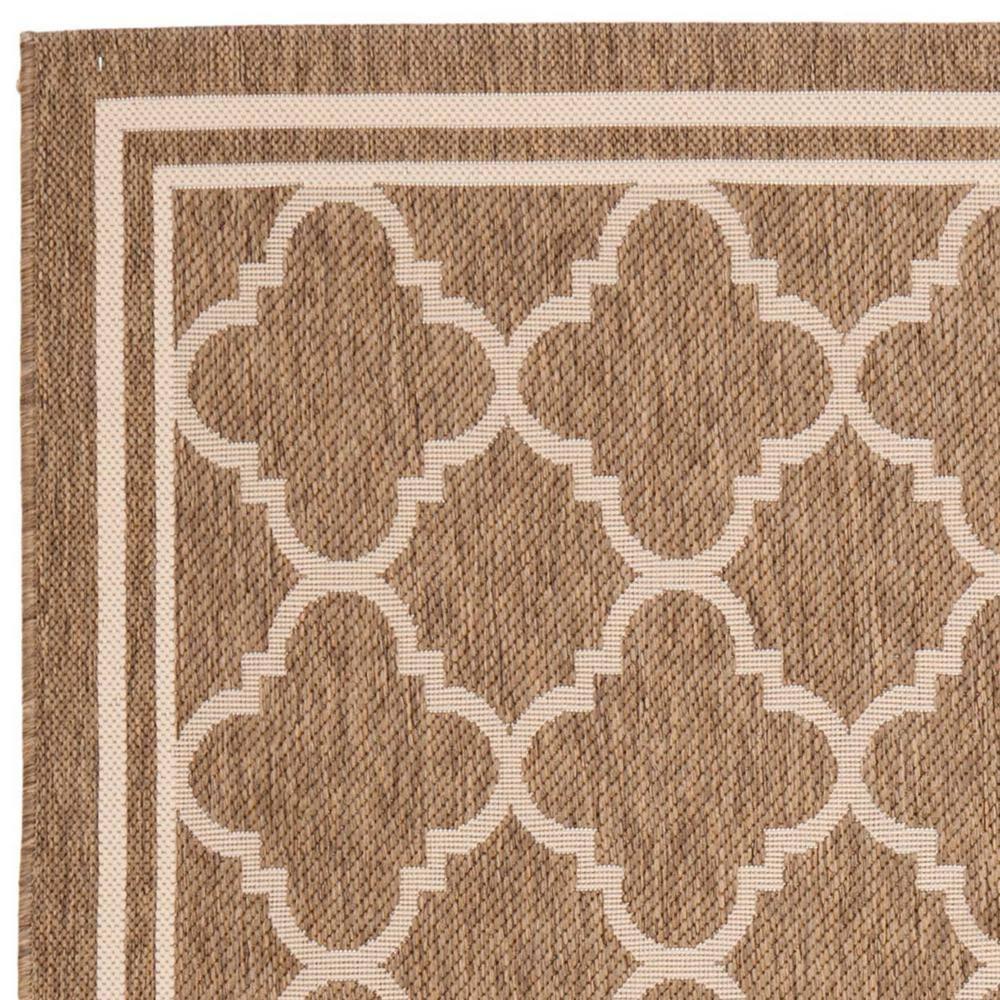 Courtyard CY6918 Power Loomed Indoor/Outdoor Area Rug - Brown/Bone - 4'x5'7" - Safavieh.