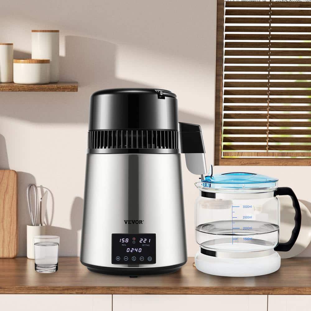 VEVOR VEVOR 1.1 Gallon Countertop Water Distiller, 0.4 Gal/H, 1750W Stainless Steel Distiller