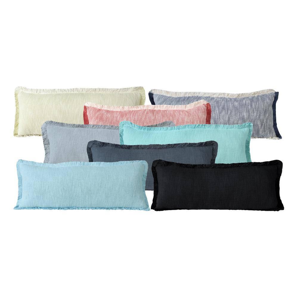 14" X 36" 100% Cotton Geometric Zippered Pillow