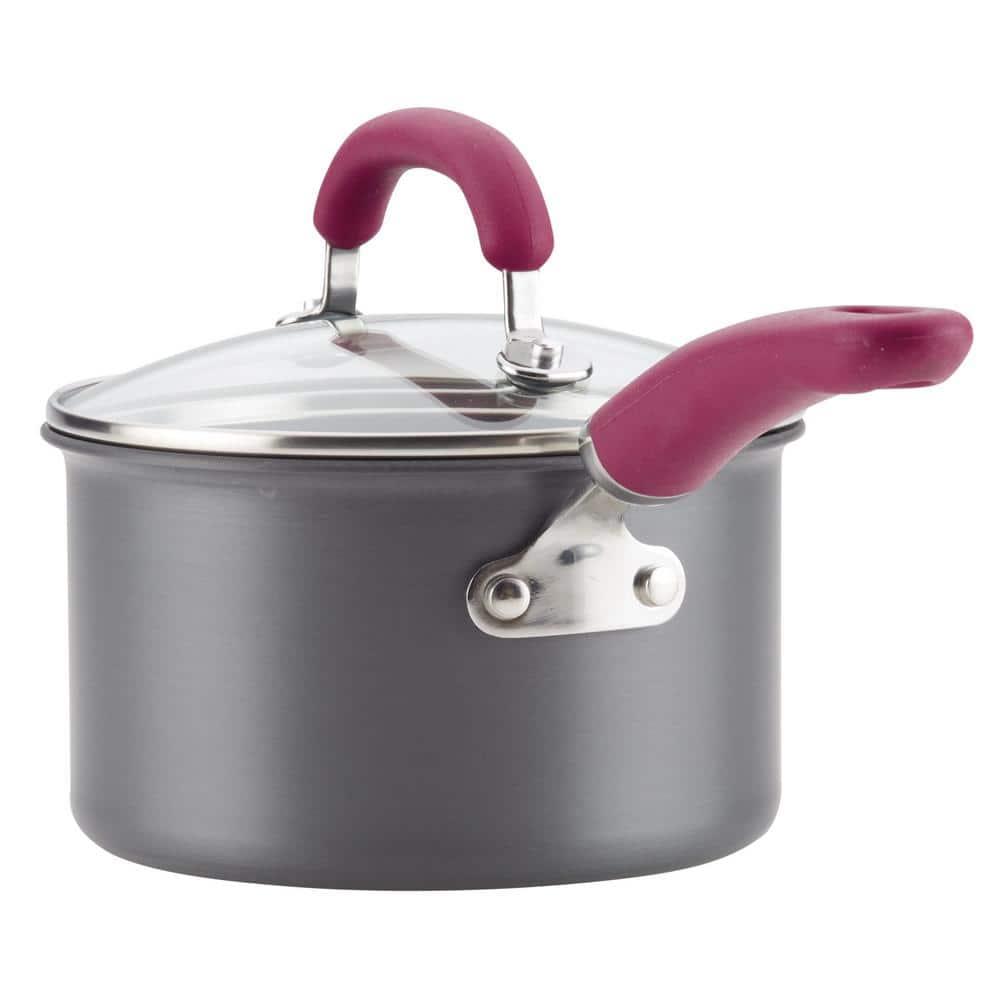 Rachael Ray Rachael Ray Create Delicious Hard Anodized Nonstick Cookware Induction Pots and Pans Set, 11 Piece
