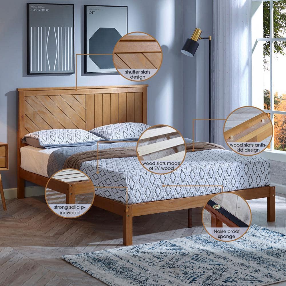 MUSEHOMEINC Wood Bed