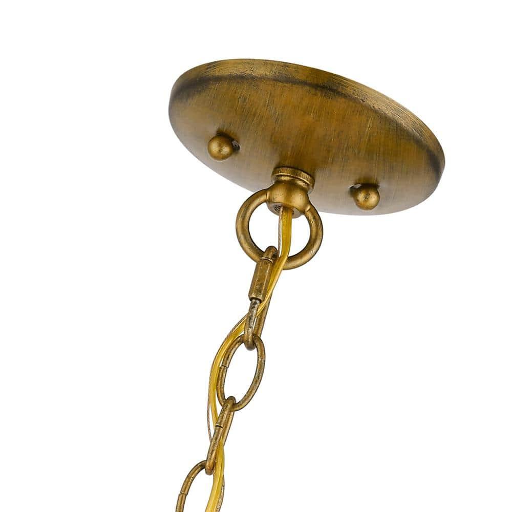 Livex Lighting Edinburgh 5 - Light Pendant in  Antique Gold Leaf