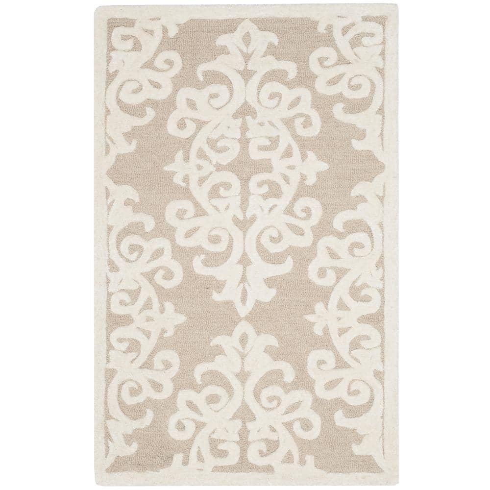 Bella BEL127 Hand Tufted Accent Rug - Sand/Ivory - 2'x3' - Safavieh.
