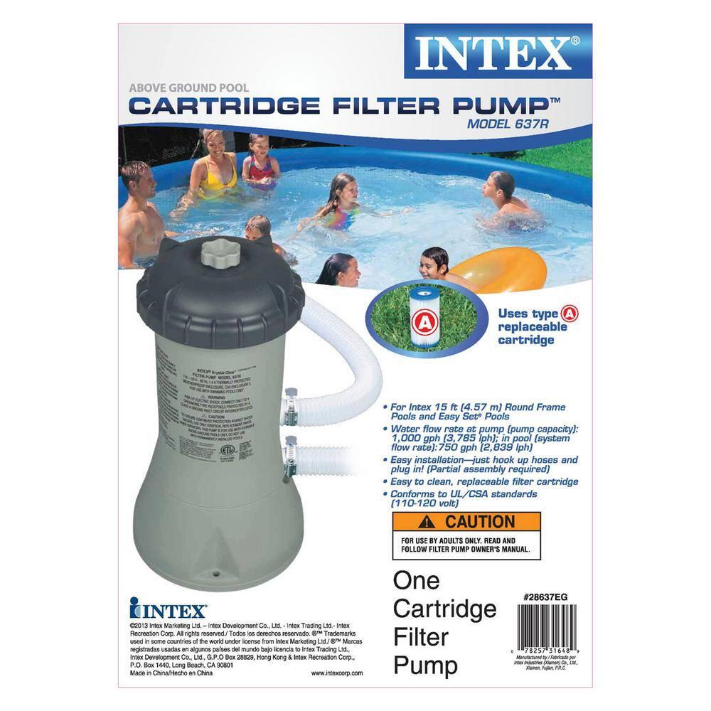 Frame Above Ground Baby Splash Swimming Pool Bundled w/ Intex Filter Pump