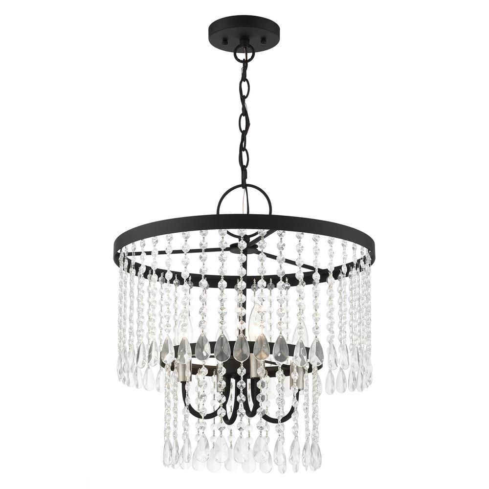 Livex Lighting Elizabeth 4 - Light Pendant in  Black