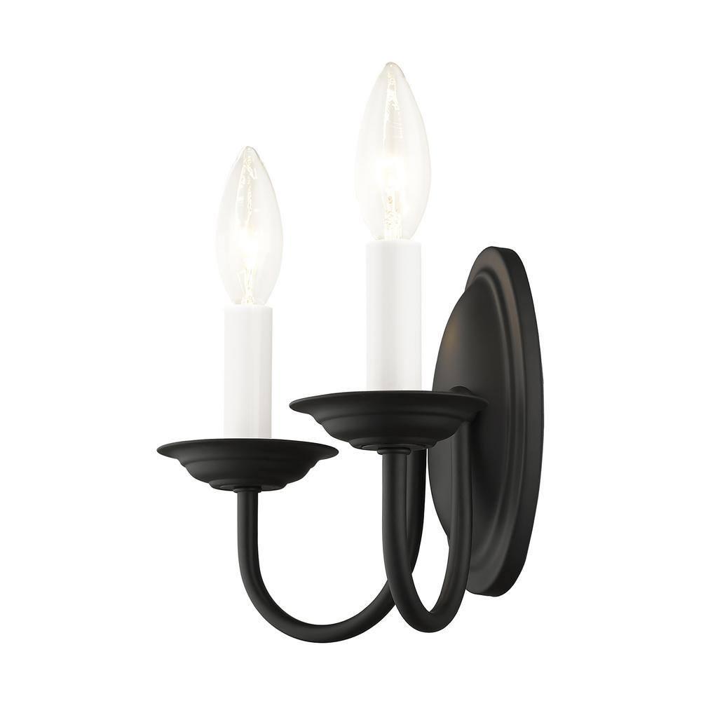 Livex Lighting Home Basics 2 - Light Wall Light in  Black