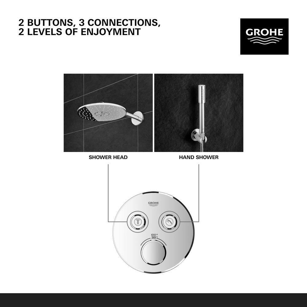 GROHE Grohtherm SmartControl Dual-Function Shower Thermostatic Valve Trim