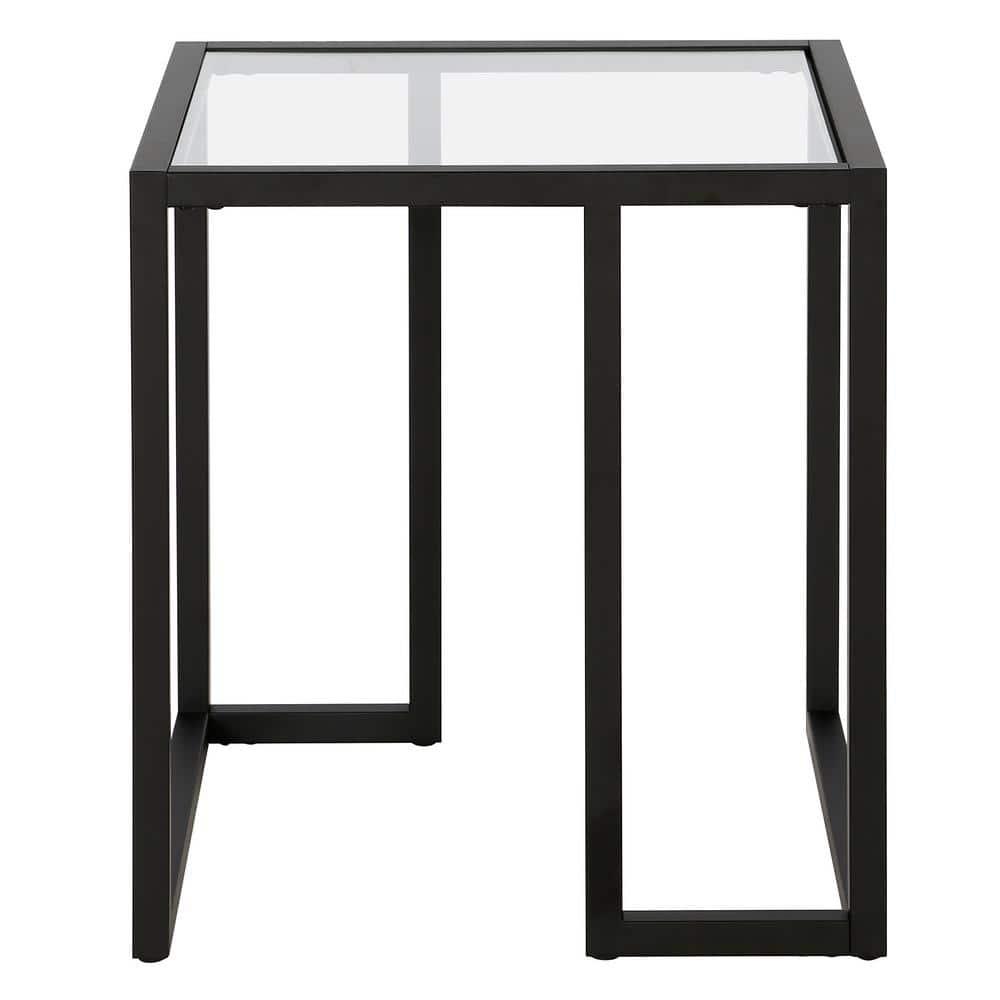 Evelyn&Zoe Oscar 20" Wide Square Side Table, Blackened Bronze