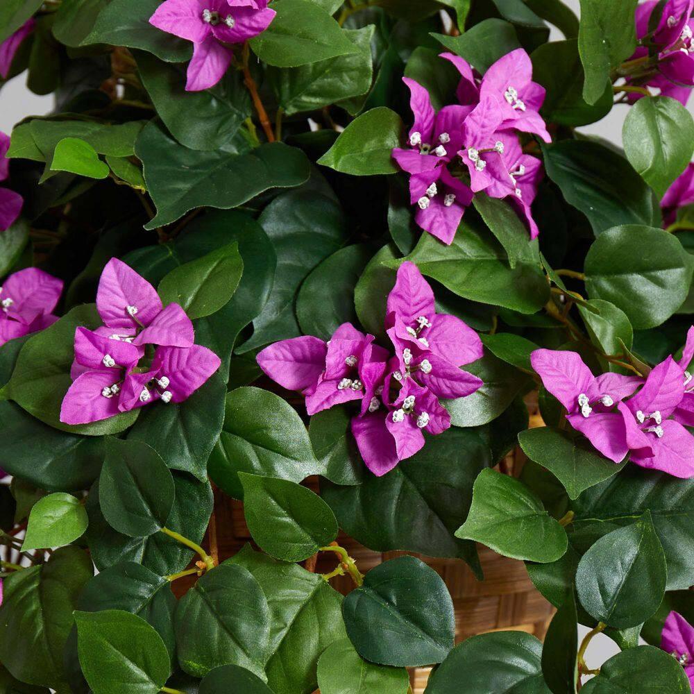 Nearly Natural Bougainvillea Artificial Plant in Basket