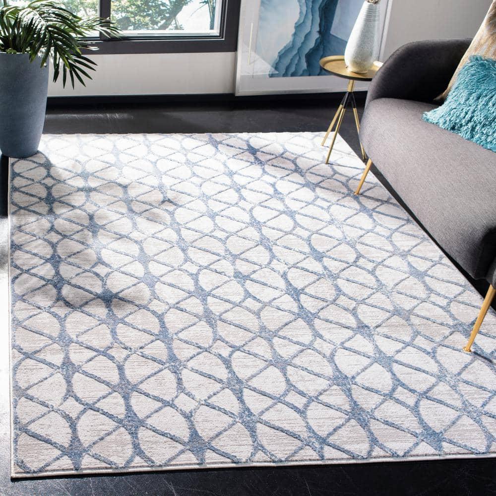 Amelia ALA792 Power Loomed Area Rug - Grey/Blue - 4'x6' - Safavieh.