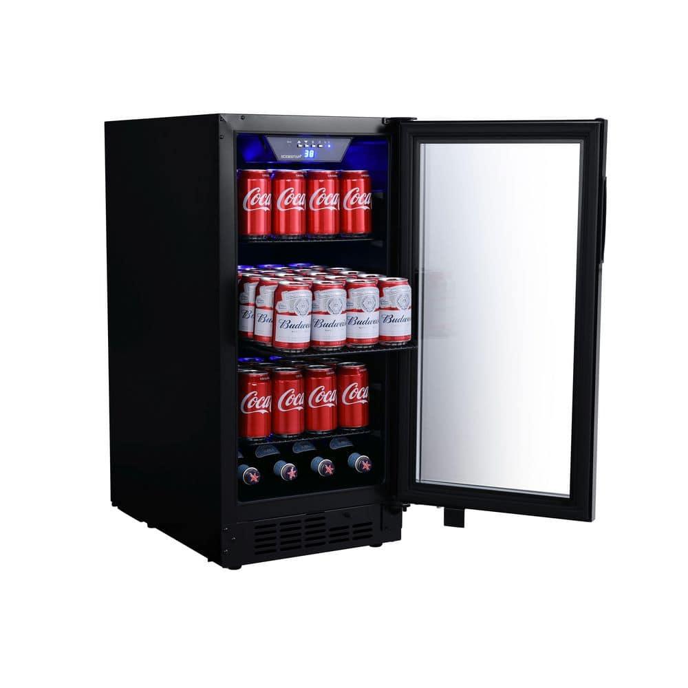 EdgeStar BBR901BL 15 Inch Wide 80 Can Built-In Beverage Center with Slim Design