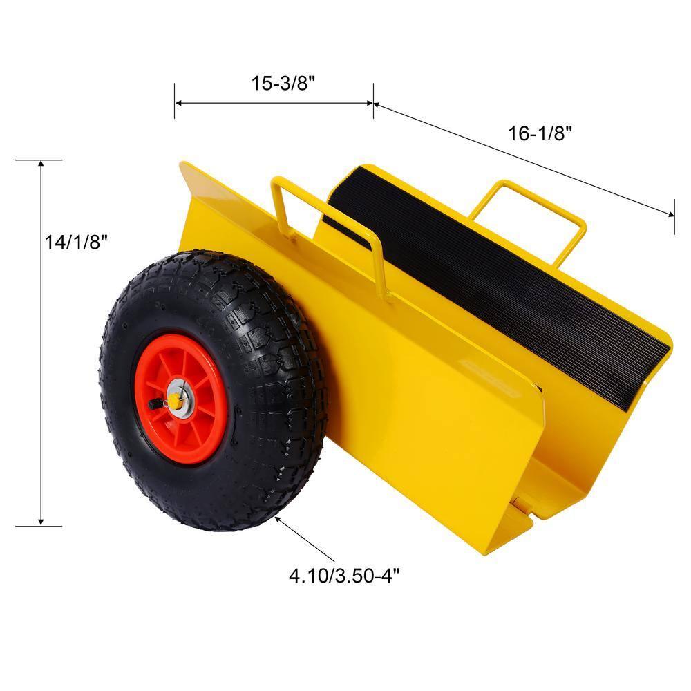 Heavy Duty Panel Dolly Slab Dolly with Handle & 2 10" Peneumatic Tires Wheels 600LBS Load Capacity for Drywall Sheet Heavy Appliance & Material Handling All Terrain Moving Cart Panel Dolly
