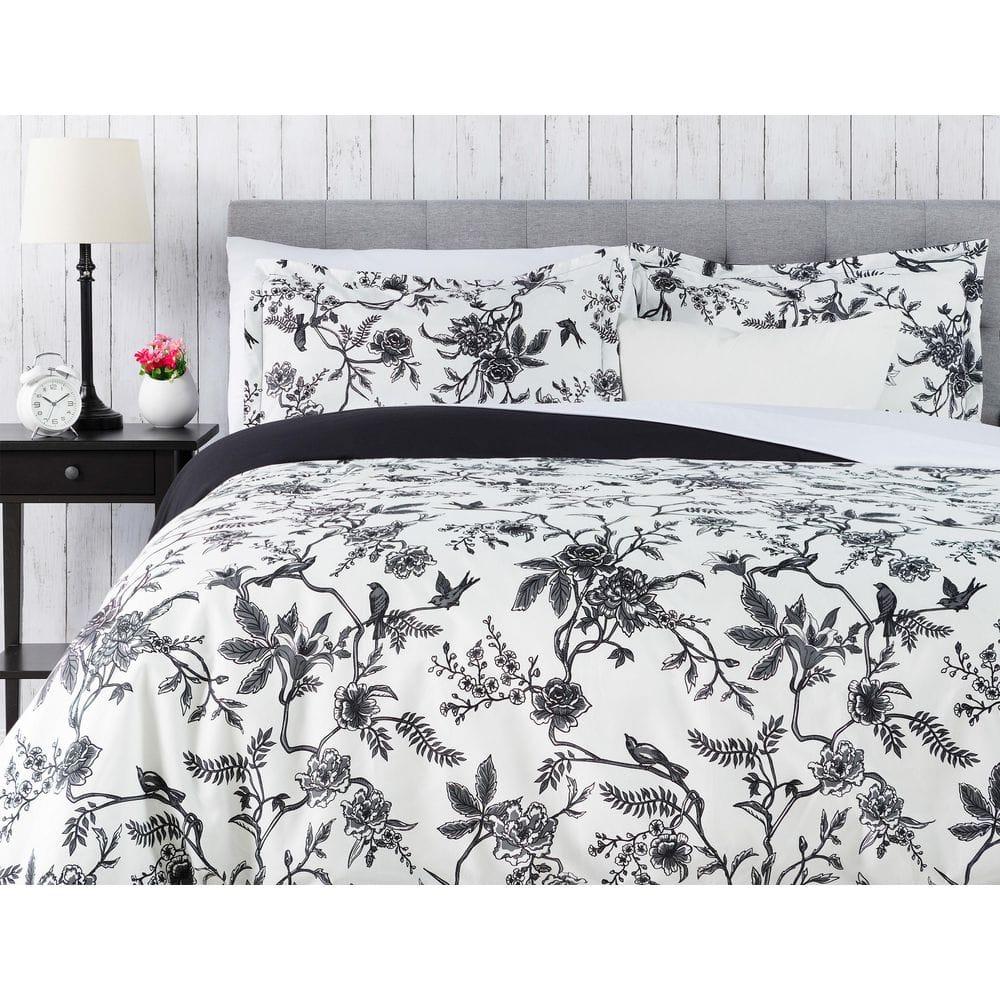 Chanasya Microfiber Reversible 3 Piece Duvet Cover Set