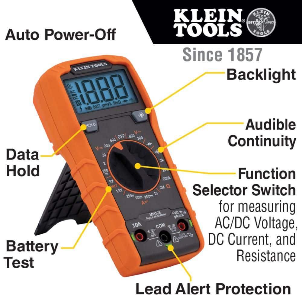 Klein Tools MM325 600V Manual-Ranging Digital Multimeter