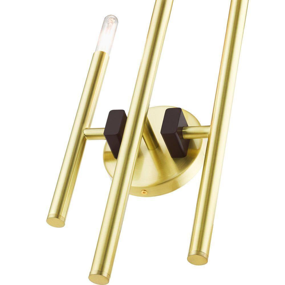 Livex Lighting Denmark 3 - Light Wall Light in  Satin Brass