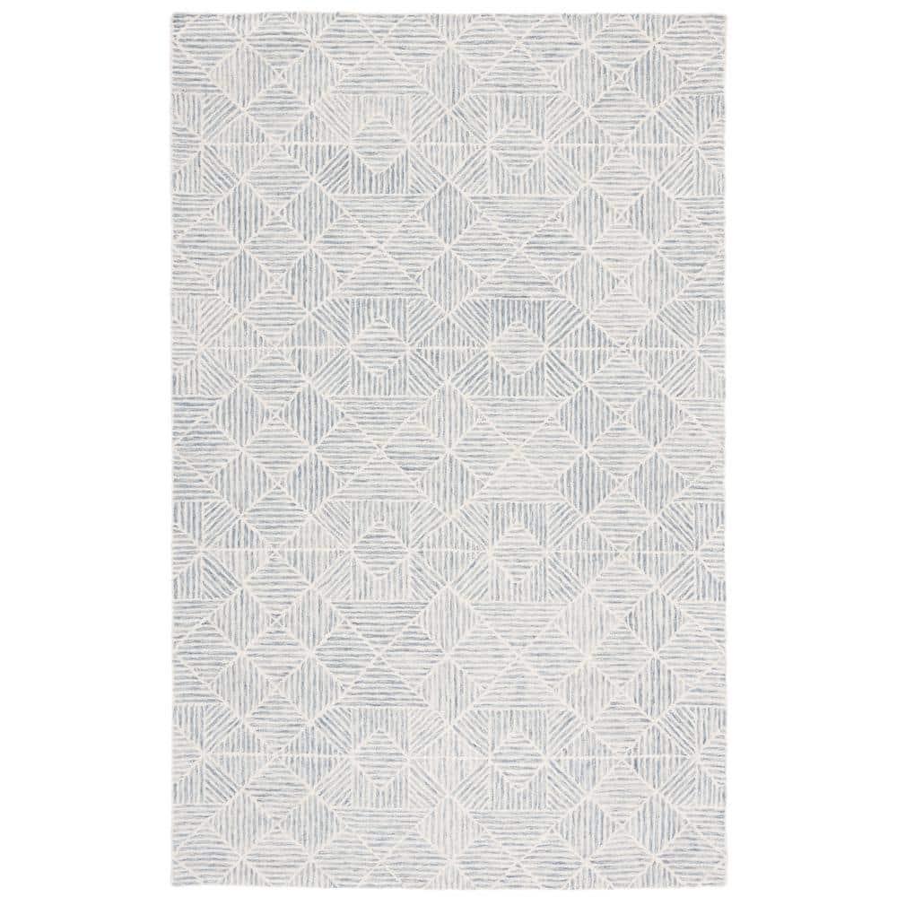 SAFAVIEH Abstract Brock Geometric Area Rug, Grey/Ivory, 8' x 10'