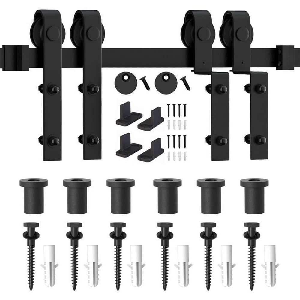 Lazio LAZ Single Bypass Double Door Barn Door Hardware Kit