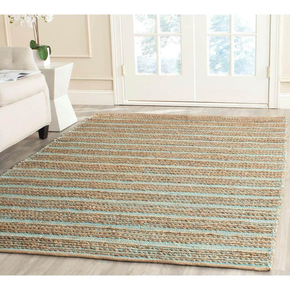 Cape Cod CAP851 Woven Indoor Area Rug - Aqua - 4'x6' - Safavieh
