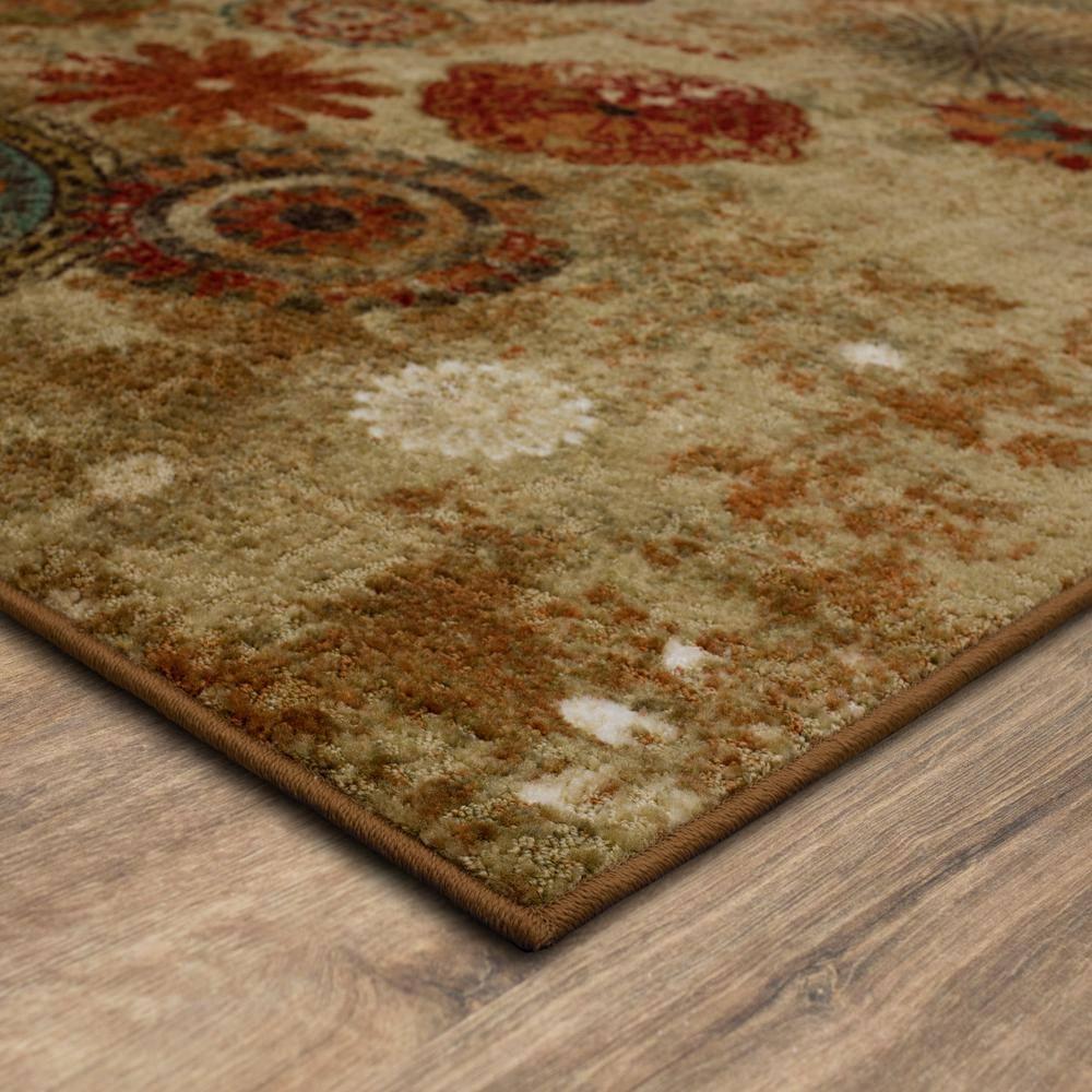 Caravan Blue Medallion Easy-Care Synthetic Rectangular Rug