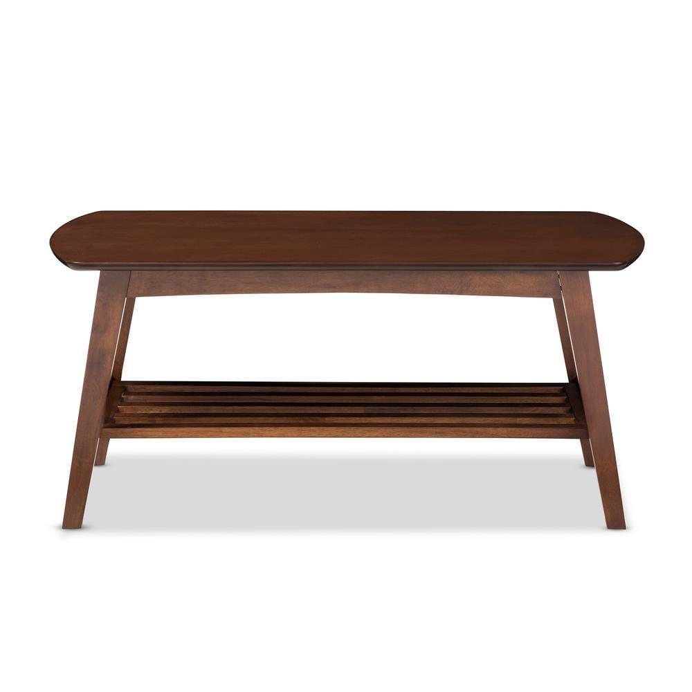 Baxton Studio Sacramento Scandinavian-Style Dark Walnut Coffee Table