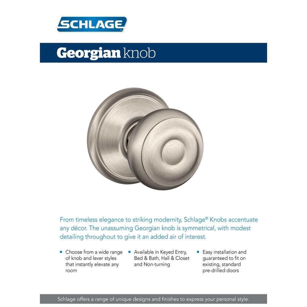 Georgian Passage Knob with Camelot Trim