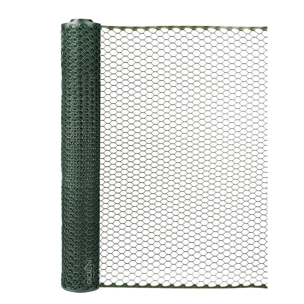 Boen Plastic Hex Chicken Wire Mesh Temporary Fence Roll 2' x 25' with Rust Resistant